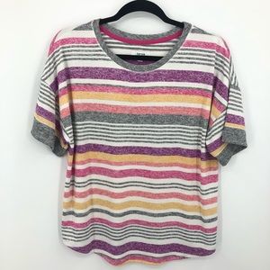 Kensie Pastel Striped Shirt Size Large